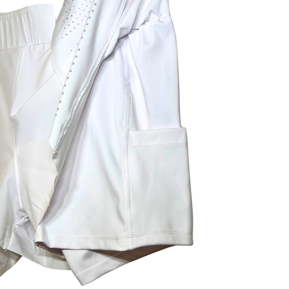 Lucky in Love White Hype Double-Layered Ruffled Shorts - Picture 9 of 12